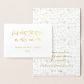 エレガント金ゴールドの初めてのクリスマスお祝い 箔カード (ディスプレー)