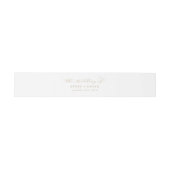 エレガント金ゴールドの台本を結婚書く 招待状ベリーバンド (フラット)