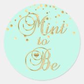 エレガント金ゴールドの封筒用シールに結婚なる ラウンドシール (正面)