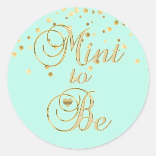 エレガント金ゴールドの封筒用シールに結婚なる ラウンドシール (正面)