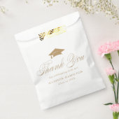 エレガント金ゴールドの書道卒業感謝 フェイバーバッグ (封をした状態)