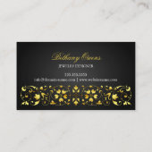 エレガント金ゴールドの渦巻き旋回 名刺 (裏面)