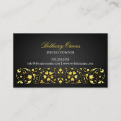 エレガント金ゴールドの渦巻き旋回 名刺 (裏面)