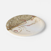 エレガント金ゴールドの渦巻き ペーパープレート (アングル)