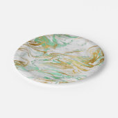 エレガント金ゴールドの白大理石の外観 ペーパープレート (アングル)