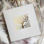 エレガント金ゴールドの結婚木 ゲストブック