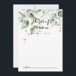 エレガント金ゴールドの結婚緑の知恵の言葉 アドバイスカード<br><div class="desc">このエレガント金ゴールドの結婚緑の言葉は知恵のアドバイスカードにピッタリモダン結婚だ。このデザインは手描き金ゴールドと植物性の緑のユーカリ葉スを備えインスパイアて芸術的、美しい。これらのカードはs、結婚ブライダルシャワー、ベビーシャワー、卒業式パーティーなどに最適だ。新郎新婦の名前、両親または卒業生の名前でカードをパーソナライズ。</div>
