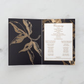 エレガント金ゴールドの花のバラの結婚芽の折り プログラム (内部)