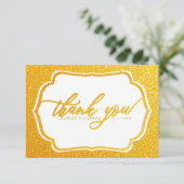 エレガント金ゴールドの華やか結婚さ サンキューカード (スタンド正面)