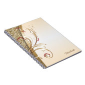 エレガント金ゴールドの輝き – パーソナライズされた ノートブック (右側)