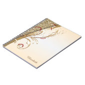 エレガント金ゴールドの輝き – パーソナライズされた ノートブック (左側)