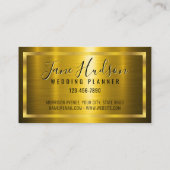 エレガント金ゴールドの金ゴールド名刺3.5X2.0 名刺 (裏面)