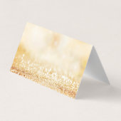 エレガント金ゴールドの《写真》ぼけ味サンキューカード 名刺 (裏面)