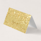 エレガント金ゴールドの《写真》ぼけ味サンキューカード 名刺 (裏面)