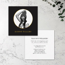 エレガント金ゴールドはっきりしたタイポグラフィ写真ソーシャルメディア コーリングカード