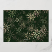 エレガント金ゴールドはっきりしたメリークリスマス赤フレーム写真 箔シーズンカード (裏面)