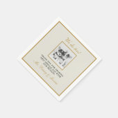 エレガント金ゴールドは犬のペットの子供の結婚こと スタンダードカクテルナプキン (角)