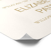 エレガント金ゴールドアイボリーは右にスワ結婚イピング ポスター (角)