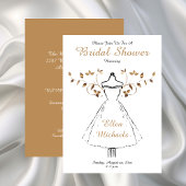 エレガント金ゴールドアクセントブライダルシャワー 招待状