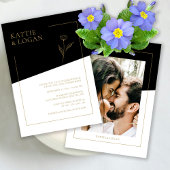 エレガント金ゴールドアクセント幾何結婚式招待状 招待状