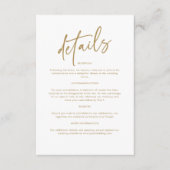 エレガント金ゴールドアクテ結婚ィング詳細 エンクロージャーカード (正面)