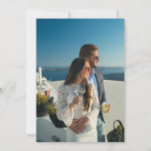 エレガント金ゴールドイタリアンアーチブルータイル結婚レモン 招待状 (裏面)