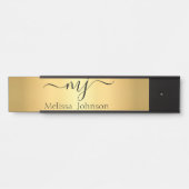 エレガント金ゴールドイニシャル サインプレート (正面)