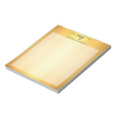 エレガント金ゴールドイニシャル ノートパッド (回転)