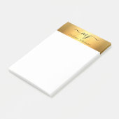 エレガント金ゴールドイニシャル ポストイット (アングル)