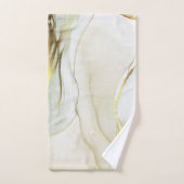 エレガント金ゴールドインク抽象芸術パターン バスタオルセット (ハンドタオル)