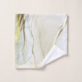 エレガント金ゴールドインク抽象芸術パターン バスタオルセット (ウォッシュタオル)