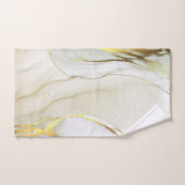 エレガント金ゴールドインク抽象芸術パターン バスタオルセット (ハンドタオル)