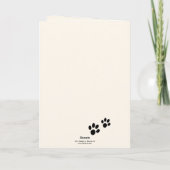 エレガント金ゴールドウィングネコ同情カード カード (裏面)