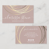 エレガント金ゴールドウェディングプランナー 名刺 (正面/裏面)