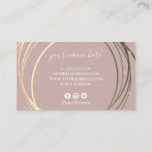 エレガント金ゴールドウェディングプランナー 名刺 (裏面)