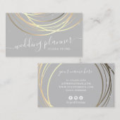 エレガント金ゴールドウェディングプランナー 名刺 (正面/裏面)