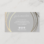 エレガント金ゴールドウェディングプランナー 名刺 (裏面)