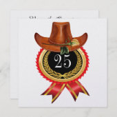 エレガント金ゴールドウエスタン招待状 招待状 (正面/裏面)