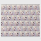 エレガント金ゴールドエッチング付き虹彩花 ラッピングペーパー (フラット)