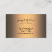 エレガント金ゴールドエージェントグリッタースクリプト 名刺 (裏面)