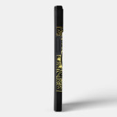 エレガント金ゴールドオンソフトブラックフローラヘナマンダラ Case-Mate iPhoneケース (裏面 / 右)