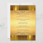 エレガント金ゴールドオン金ゴールドキンセアニェラ招待状 招待状 (裏面)