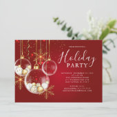 エレガント金ゴールドオーナメントパーティー 招待状 (スタンド正面)