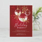 エレガント金ゴールドオーナメントパーティー 招待状 (スタンド正面)