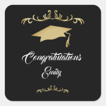 エレガント金ゴールドオーナメント卒業生