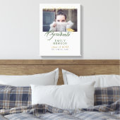 エレガント金ゴールドオーナメント大学院卒業写真 キャンバスプリント (インサイチュ (寝室))