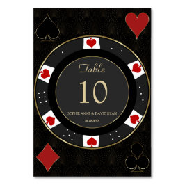 エレガント金ゴールドカジノトランプのポーカーチ結婚ップ テーブルナンバー