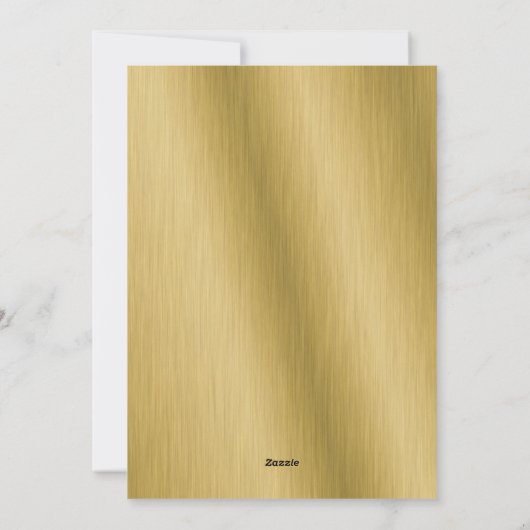 エレガント金ゴールドカスタムとダークウッド年賀状 シーズンカード (裏面)