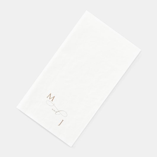 エレガント金ゴールドカップルのスクリプトイニシャル結婚の (コーナー)