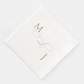 エレガント金ゴールドカップルのスクリプトイニシャル結婚の (コーナー)